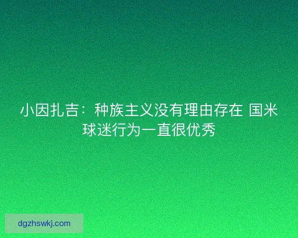 小因扎吉：种族主义没有理由存在 国米球迷行为一直很优秀
